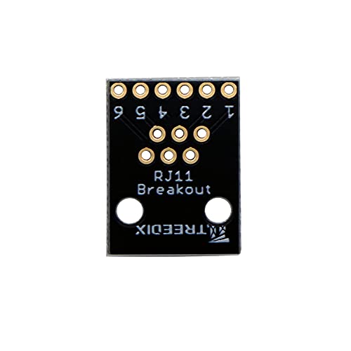 Treedix 4PCS RJ11 6-pin Breakout Board with PCB Mount Black Modular Jack 6P6C Telephone Socket Connector Jack Coupler - Image 3