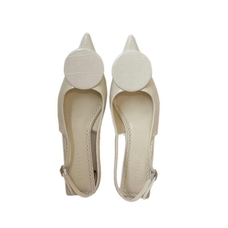 Women's Square Toe Mid Heel Loafer Shoes - Casual Slip-On - Image 5