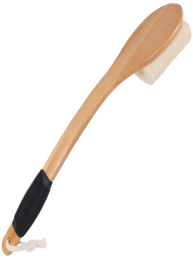 OWIIZI Back Loofah Scrubber Brush with Long Handle, Hard Loofa Sponge Body Bath Scrubber for Shower, Natural Luffa Skin Exfoliating On a Stick for Men Women Elder - Image 2