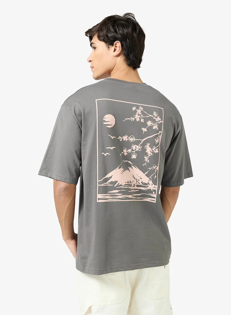 Seventy Five Graphic Print Oversized T-Shirt