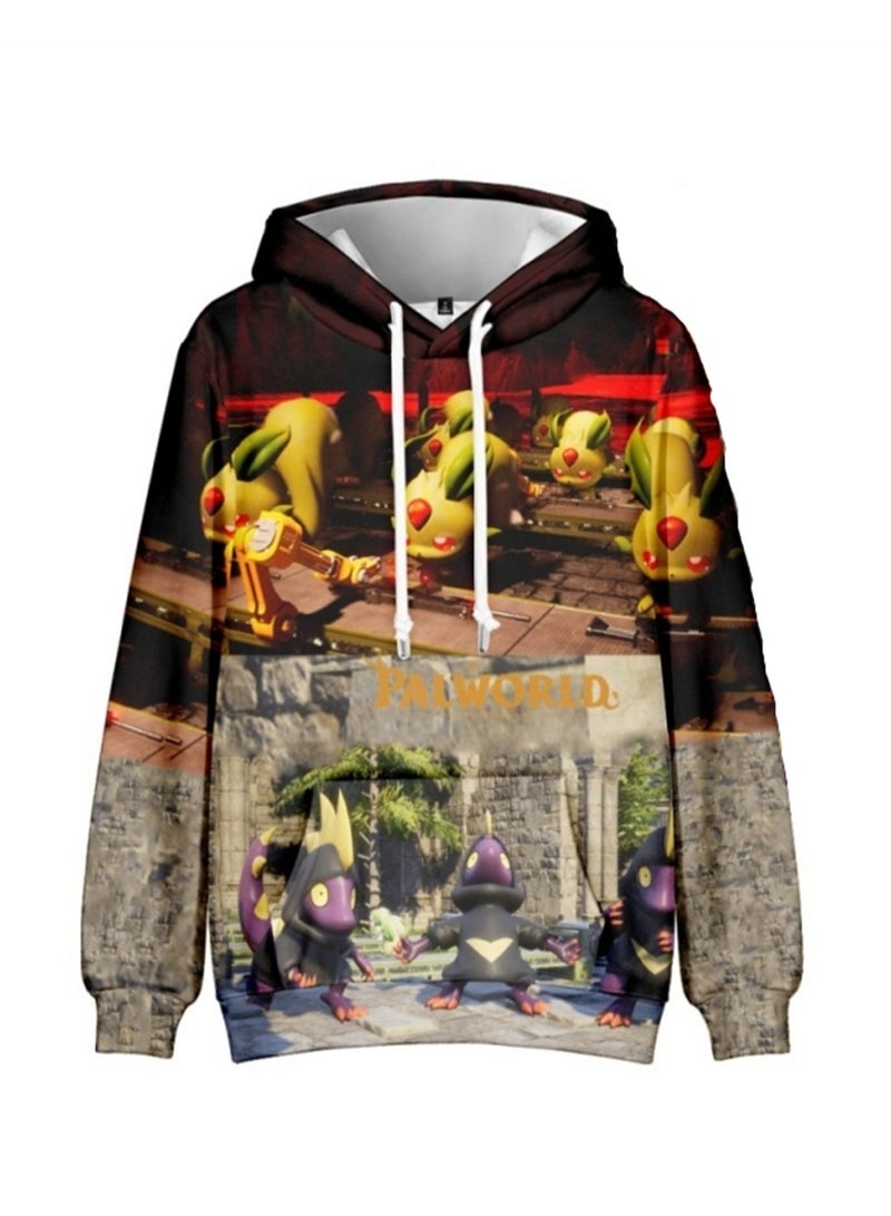 Palworld Phantom Pallu 3D digital print street trend hooded sweatshirt for Adults and Children - Image 1
