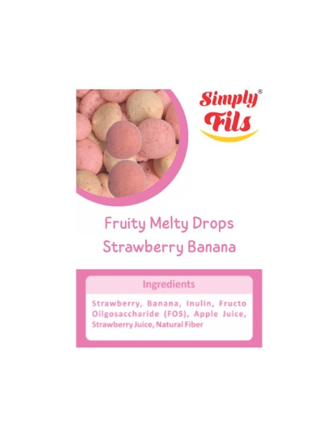 Simply Fils Fruits Melty Drops( pack of 2) Strawberry Banana, Orange Prune - Image 3