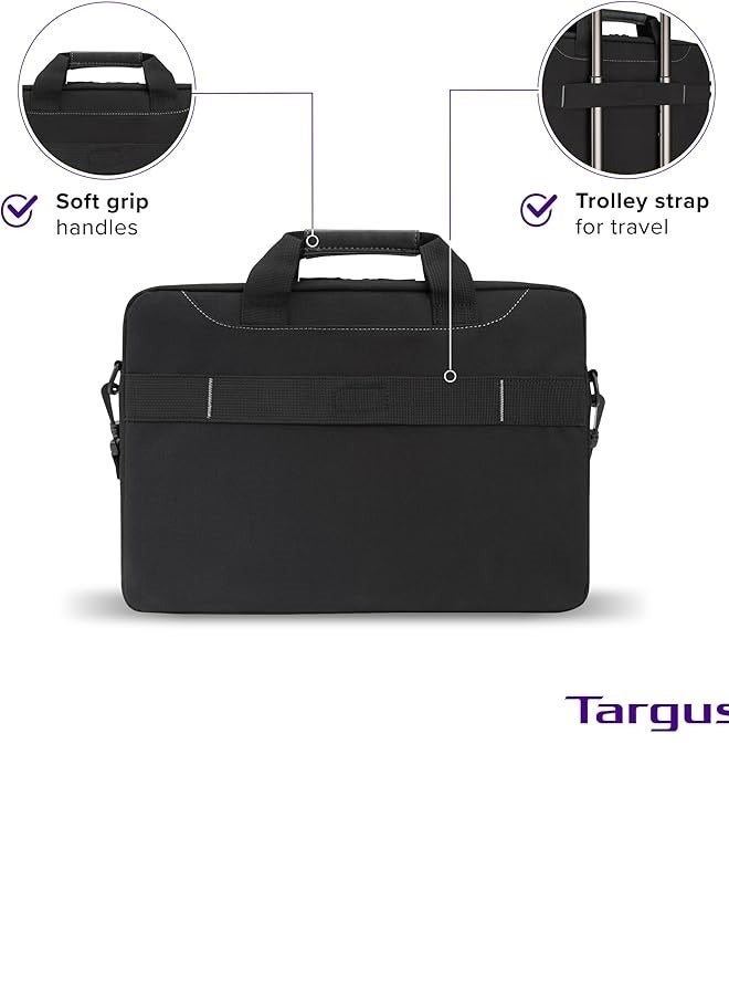 Targus Neoprene Slipcase Sleeve with Shoulder Strap, Professional Business and Travel Laptop - Image 2
