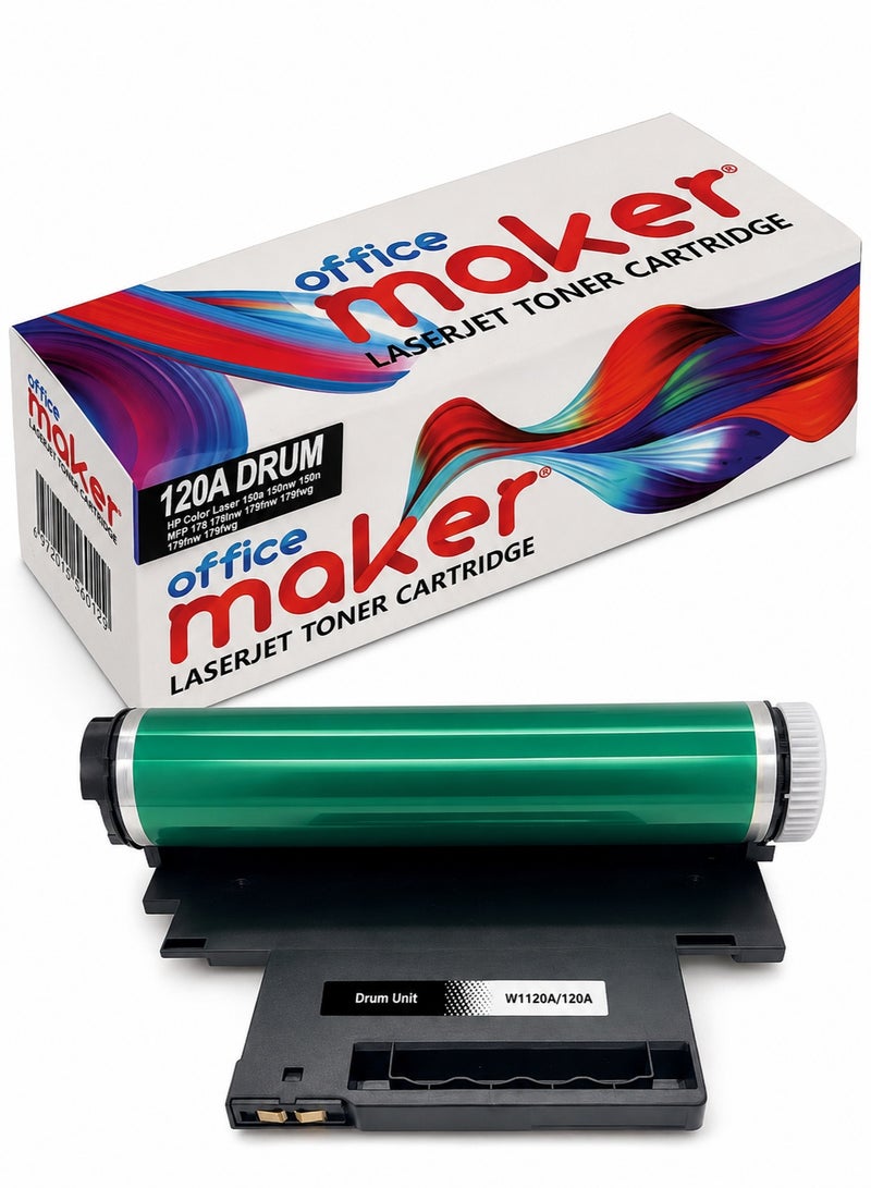 أوفيس ميكر Office Maker 120A Drum Compatible with HP 120A W1120A Imaging Drum Replacement for HP Color Laser 150a 150nw 150 MFP 170 Series MFP 178nw 178nwg 179fng 179fnw 179fwg - Image 1