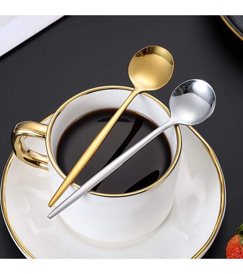 30 Pcs Golden Stainless Steel Cutlery Set for 6 People Ideal for Kitchen Dining Room Hotel and Parties Dishwasher Safe - Image 4