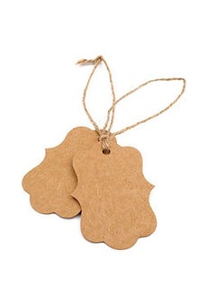 g2plus Blank Gift Tags With String 100Pcs Kraft Paper Hang Tags Wedding Favor Tags Gift Bags Tags Brown Hanging Price Tags For Arts & Crafts Gift Wrapping Christmas Merchandise (2.8''X 2'')  - Image 4