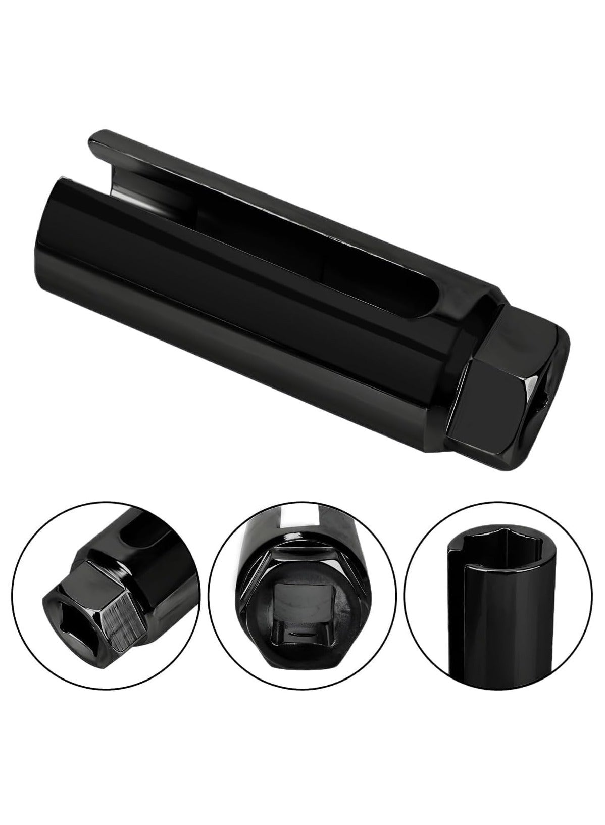 Oxygen Sensor Socket with Side Wire Cutout 3 8 Inch Drive x 7 8 Inch 22mm 6 Point fits All Vehicle O2 Removal and Installation Offset Oxygen Sensor Socket