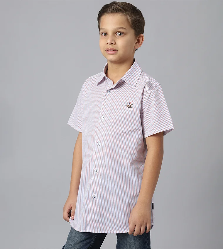 BEVERLY HILLS POLO CLUB Logo Embroidered Short Sleeves Shirt