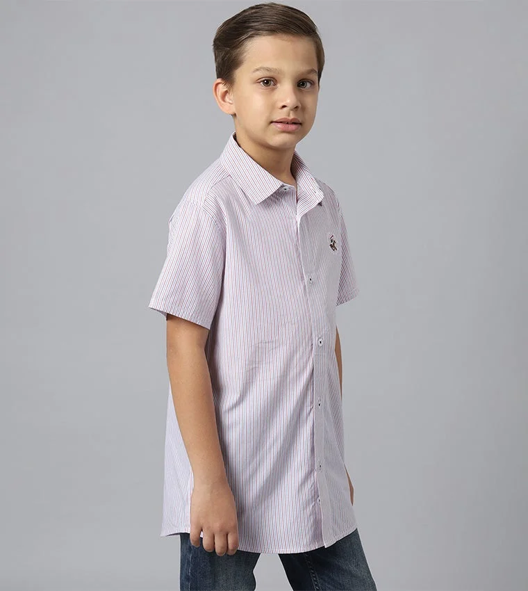 BEVERLY HILLS POLO CLUB  Logo Embroidered Short Sleeves Shirt for Men | Best Price UAE