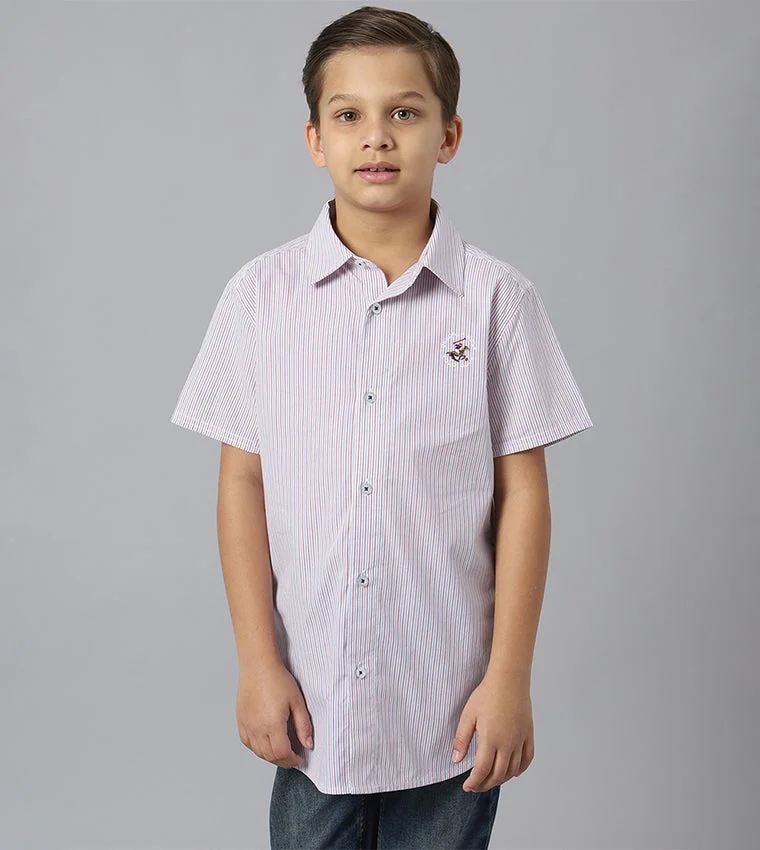 BEVERLY HILLS POLO CLUB  Logo Embroidered Short Sleeves Shirt for Men | Best Price UAE