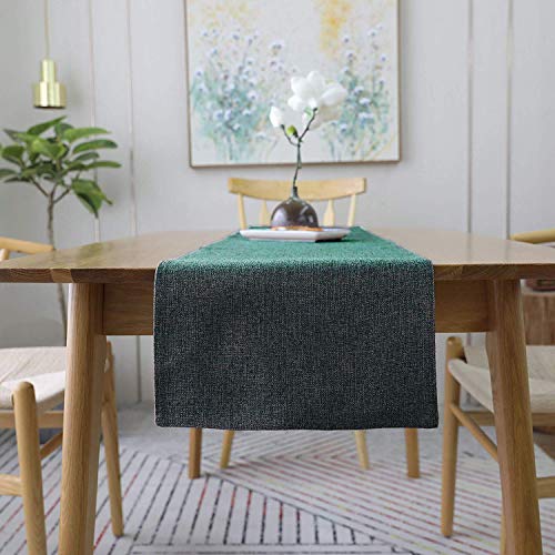 Khooti Jute Dining Table Runner for 8 Seater | 12 x 108 inches | Green | Heat Resistant | Table Runner for Dining Table , Coffee Table , Centre Table , Wedding Party | Two Sided | Washable - Image 4