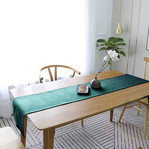 Khooti Jute Dining Table Runner for 8 Seater | 12 x 108 inches | Green | Heat Resistant | Table Runner for Dining Table , Coffee Table , Centre Table , Wedding Party | Two Sided | Washable - Image 2