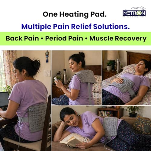 Metron Heating Pad for Pain Relief, Electric Heating Belt for Back Pain, GentleCare for Period Cramps, Lower Back and Muscle Relief, Heat Therapy Belt for Home Use HP002 - Image 4