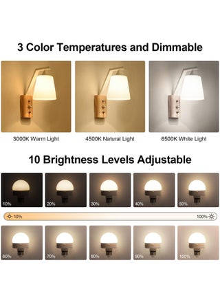 2 Pack E27 LED Light Bulbs, Dimmable And Rechargeable Bulbs with Remote Control, 3 Color Temperature, Timing Function, Detachable And Magnetic Battery Operated Light Bulbs - view 4
