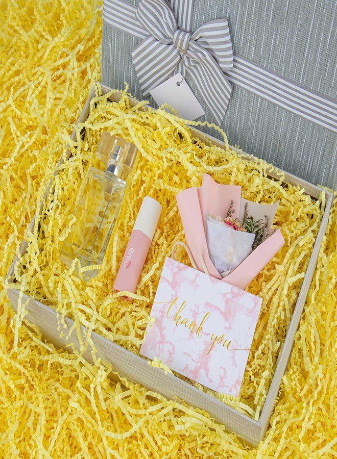 Caleihd Crinkle Cut Paper Grass Cushion Paper Streamer for Christmas Wedding Birthday Bridesmaid Engagement Craft Gift Boxes Bags Filler Decoration 4.5oz Yellow - Image 3
