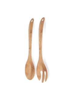 Felli 2-Piece Contemporary Design Durable Easy Cleaning Salad Server Set Brown Y1K160002-PH051-E  - Image 4