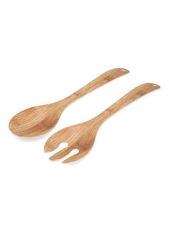 Felli 2-Piece Contemporary Design Durable Easy Cleaning Salad Server Set Brown Y1K160002-PH051-E  - Image 5