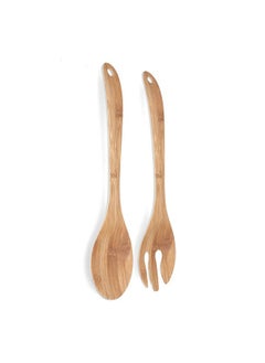 Felli 2-Piece Contemporary Design Durable Easy Cleaning Salad Server Set Brown Y1K160002-PH051-E  - Image 3