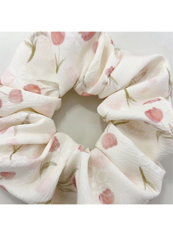 QINGYAN 2PCS Premium Silk Scrunchie Hair Ties, Ultra-Soft Satin No-Crease Bands for Women and Girls - Image 4