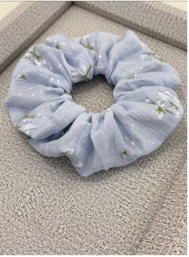 QINGYAN 2PCS Premium Silk Scrunchie Hair Ties, Ultra-Soft Satin No-Crease Bands for Women and Girls - Image 5