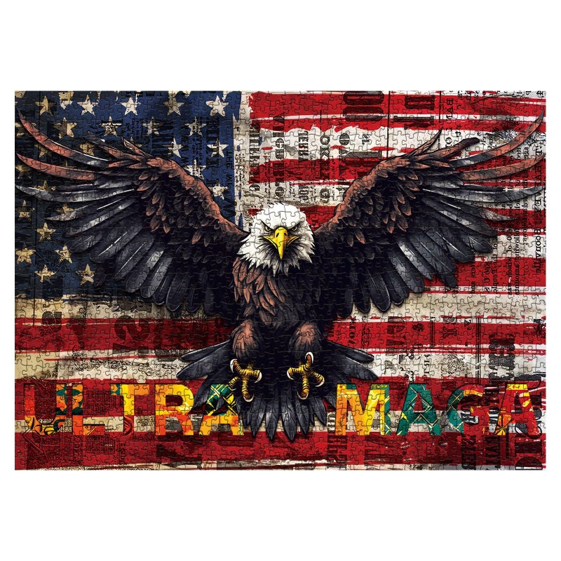 BBOLDIN United States Flag Eagle Puzzles for Adults 1000 Piece USA Patriotic Faith Jigsaw Puzzle Inspirational Country Bird Puzzle - Image 3