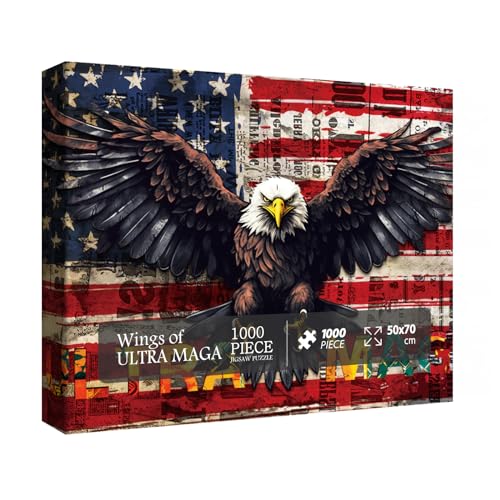 BBOLDIN United States Flag Eagle Puzzles for Adults 1000 Piece USA Patriotic Faith Jigsaw Puzzle Inspirational Country Bird Puzzle - Image 5