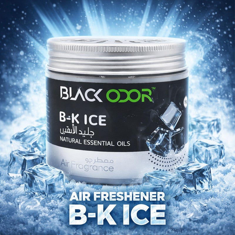 Black Odor B-K Ice Car Air Freshener Natural Essential Oils Gel Can Air Fragrance Long Lasting Odor Eliminator Non Toxic Spill Proof Dashboard Cup Holder Auto Perfume Freshener All Weather Car Interior Deodorizer Home Office Scent - Image 4