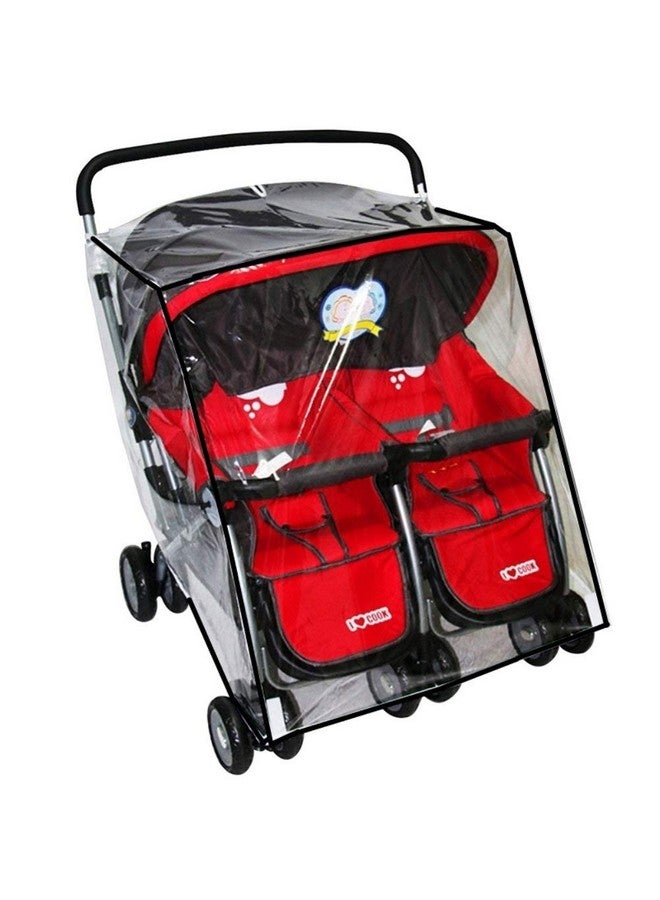 IPENNY Universal Stroller Rain Cover For Pushchair Pram Rainproof Dustproof Windproof Rain Cover With Canopy And Zipper Door Easy Baby Lift In And Outeasy To Installideal Air Circulation - Image 1