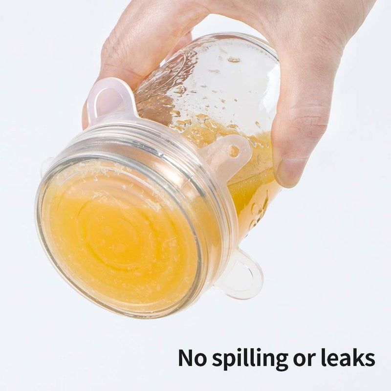 Webake Silicone Stretch Lids 10 Pack for Regular and Wide Mouth Mason Jar, Reusable Silicone Stretch Lids(Stretched to 3.5 inch), Sealed Durable Food Storage Covers Suit for Jar, Cans, Pot - Image 3