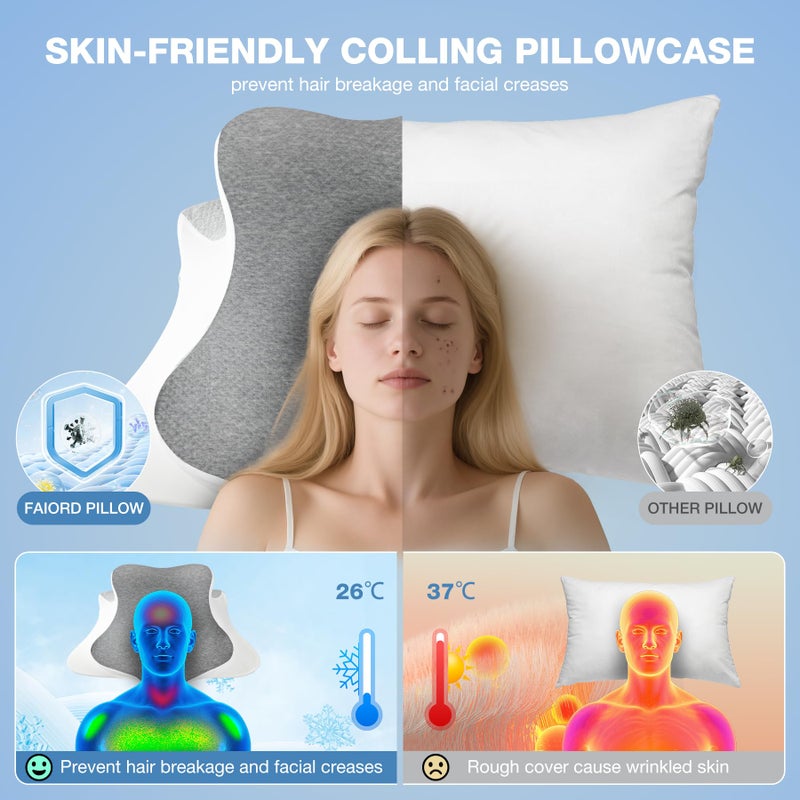 Ciavca Reading Pillow for Bed Adult Rest, Ergonomic Memory Foam Bed Reading Pillow Back Support, Headboard Wedge Pillows for Sitting Up, Chin & Prone Pillows for Watching TV/Couch/Sleeping/Floor - Image 4