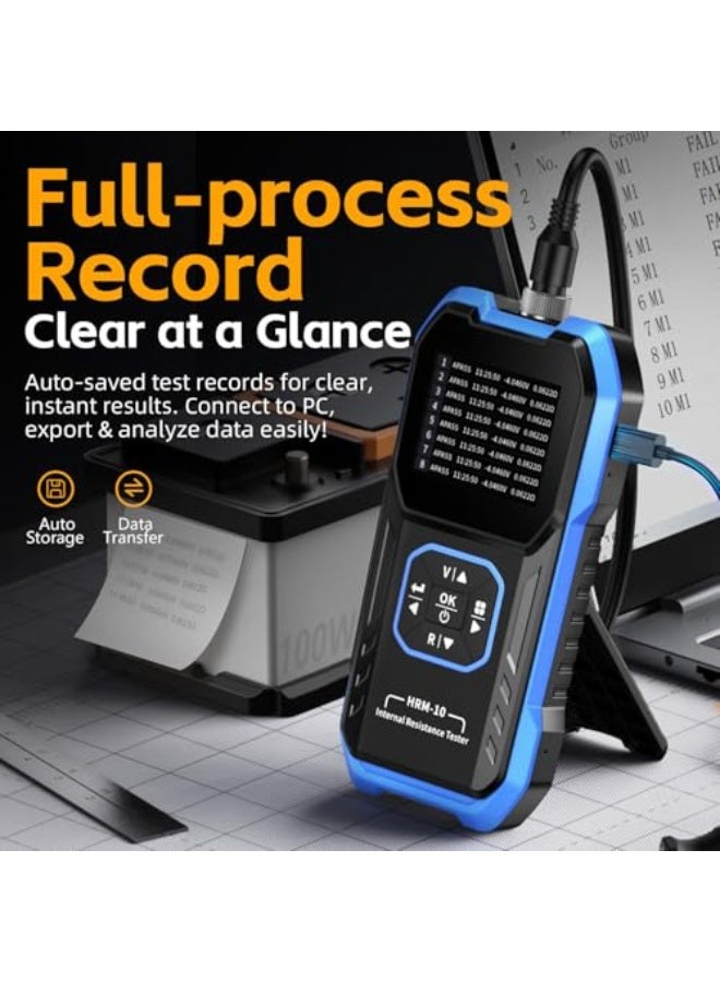 جهاز اختبار المقاومة الداخلية للبطارية HRM-10، مقياس جهد البطارية لأنواع البطاريات، جهاز اختبار بطارية السيارة، بطارية AAA، 0-100 فولت 0 م - 200 أوم، محلل بطارية رقمي للسيارات - Image 5