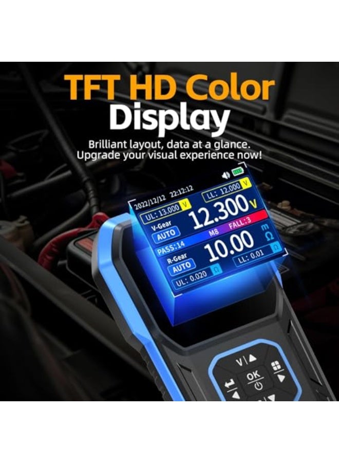 جهاز اختبار المقاومة الداخلية للبطارية HRM-10، مقياس جهد البطارية لأنواع البطاريات، جهاز اختبار بطارية السيارة، بطارية AAA، 0-100 فولت 0 م - 200 أوم، محلل بطارية رقمي للسيارات - Image 3