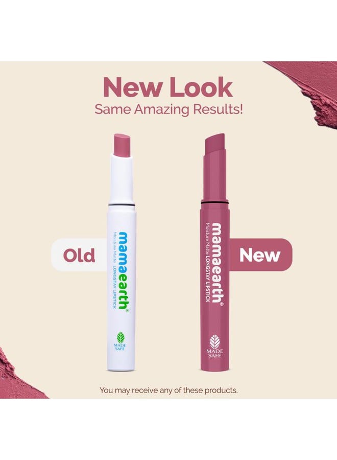 Mamaearth Moisture Matte Lipstick (08 - Pink Tulip) | Infused with Vitamin E | 12-Hour Long Stay & 8-Hour Moisture Lock | Cruelty-Free & Smudge-Proof | 0.07 Oz/2g  - Image 4