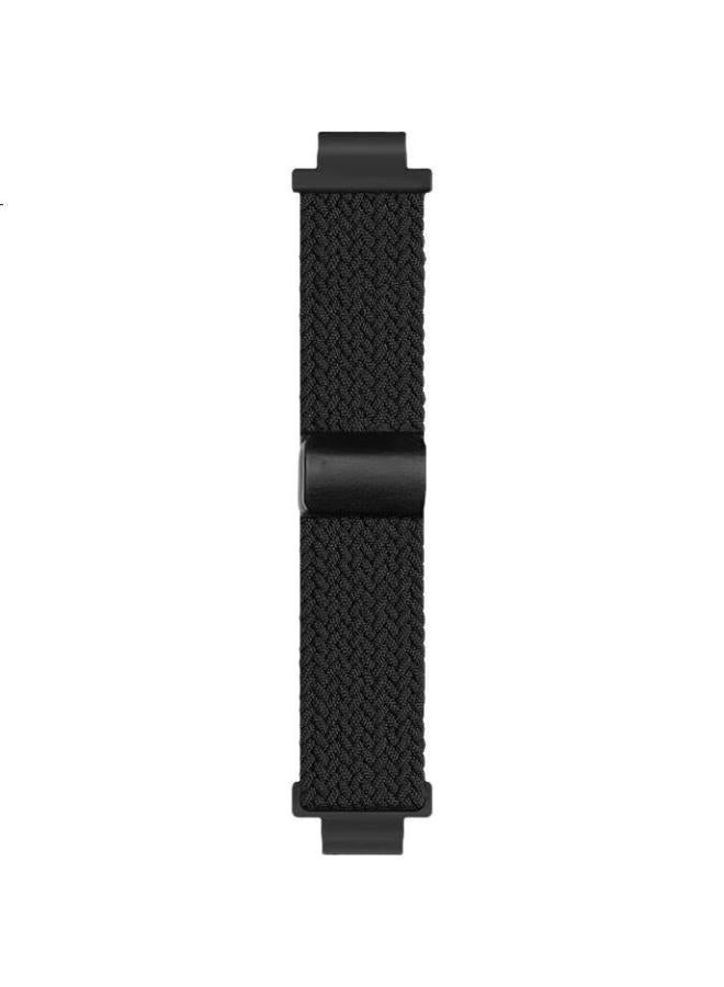 KMaxAI Magnetic Elastic Watch Strap Compatible With Huawei Children'S Smartwatch 5X/5X Pro Dopamine Sports Watch Band, Woven Single Loop Wristband, Black - Image 1