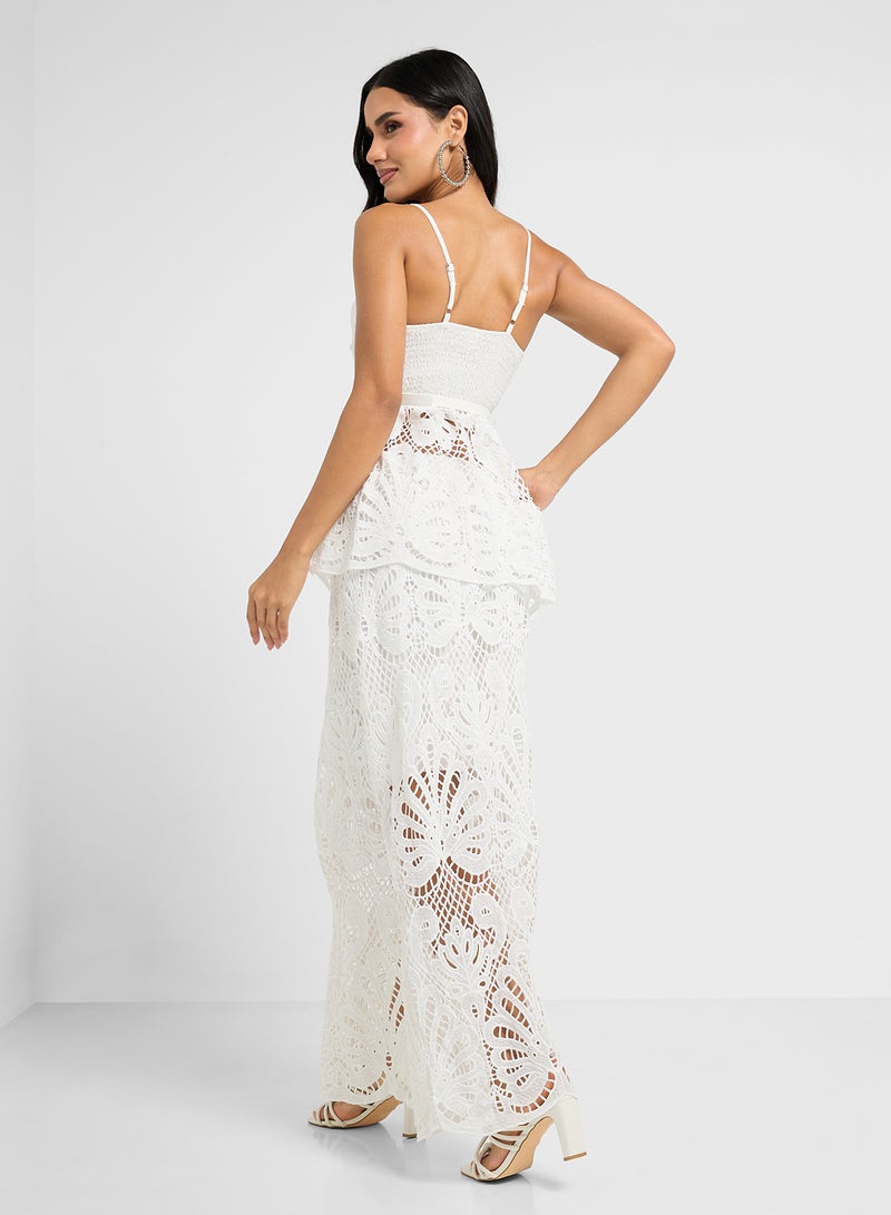 Ginger Lace Peplum Maxi Dress  - Image 2