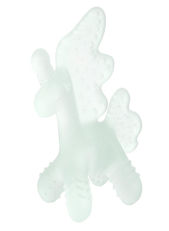 HECCEI Baby Teether Toy, Soft Food‑Grade Silicone Teether, Soft Infant Teether Chew Toy, BPA Free, Multi-Texture Design Teether (Mint Haze) - Image 1