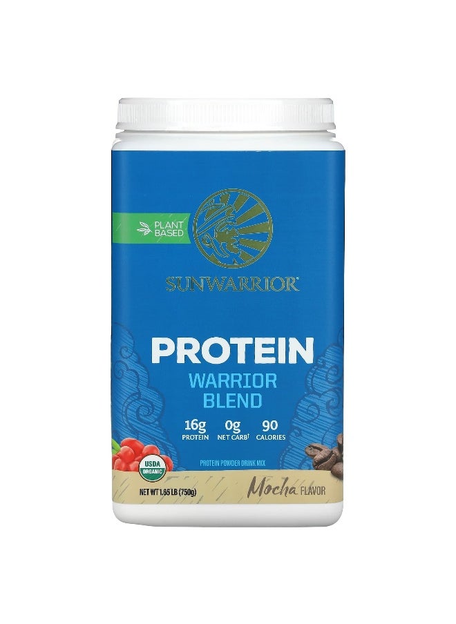 Sunwarrior - Sunwarrior, Warrior Blend, Protein, Mocha, 1.65 lb (750 g) - Image 1