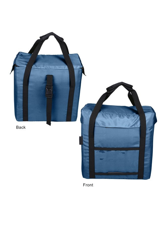 Insular Polyester Daily Milk and Grocery Bag | Store Milk, Fruits, Vegetables | Can Latch Outside The Door (Large,Navy-Blue), Casual - Image 2