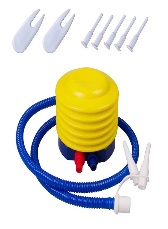 SquEqu Yoga Ball Pump Exercise Balls Pumps Manual Hand Foot Press Air Inflator with Plug Pin Stopper Adapter Kit for Sports Fitness Balloon Swimming Ring Pool Float Inflatable Bed Pillow Boat Outdoor - Image 1