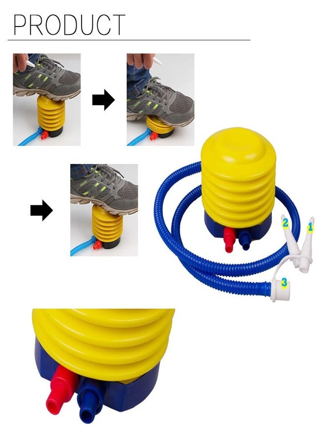 SquEqu Yoga Ball Pump Exercise Balls Pumps Manual Hand Foot Press Air Inflator with Plug Pin Stopper Adapter Kit for Sports Fitness Balloon Swimming Ring Pool Float Inflatable Bed Pillow Boat Outdoor - Image 4