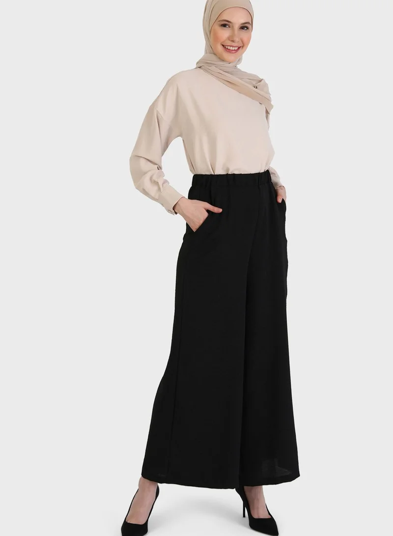 Refka by modanisa Flared High Waist Pants