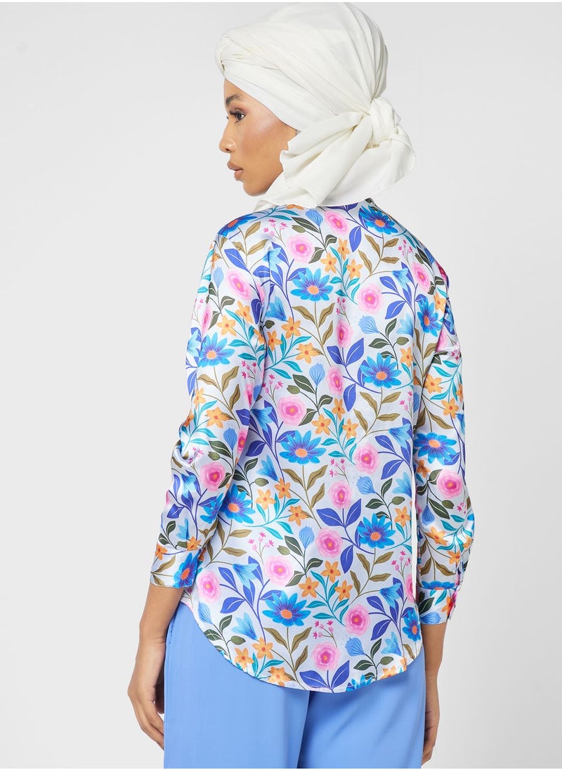 Khizana - Printed Button Down Shirt - Image 1