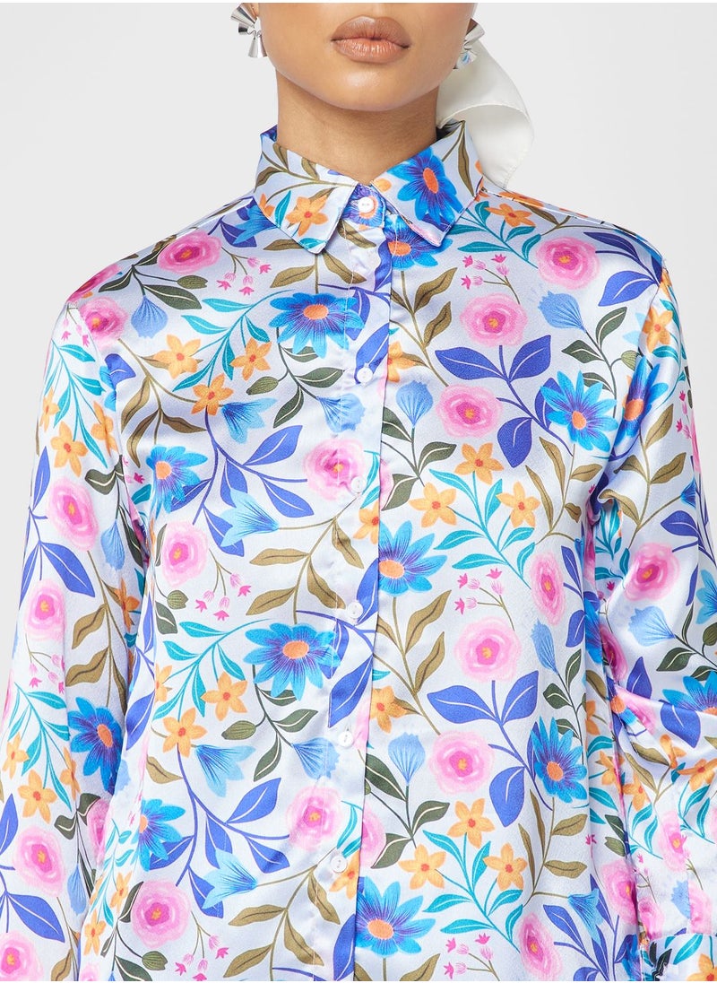 Khizana - Printed Button Down Shirt - Image 1