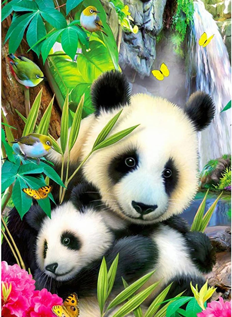 5D DIY Diamond Painting Kits for Kids and Adults, Full Drill Crystal Art Beads Craft, Beginner Friendly, Home Wall Decor, Holiday Gift (Panda Design, 16 x 12 inch) - Image 1