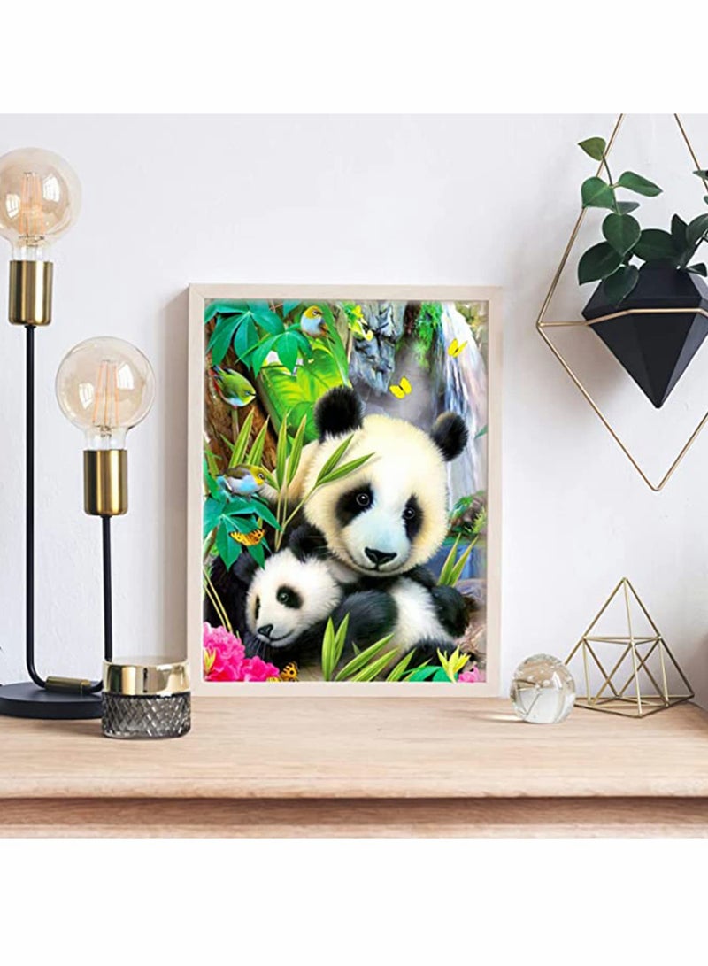 5D DIY Diamond Painting Kits for Kids and Adults, Full Drill Crystal Art Beads Craft, Beginner Friendly, Home Wall Decor, Holiday Gift (Panda Design, 16 x 12 inch) - Image 3