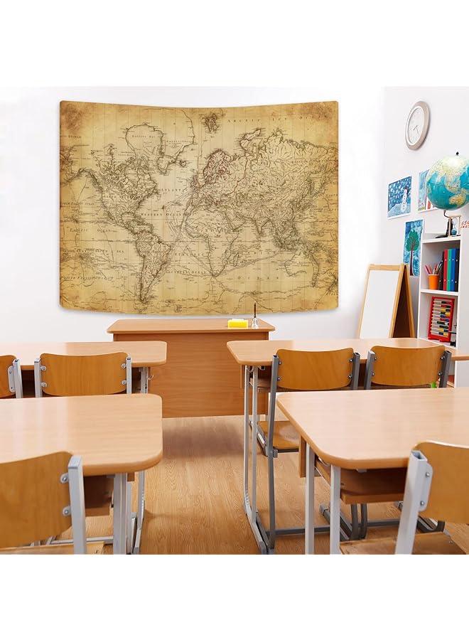 إيروريكس خريطة العالم القديمة، نسيج توزيع جغرافي لخريطة العالم القديمة، ملصق خريطة العالم التعليمية، أطلس تاريخي بني، للجدار، غرفة النوم، غرفة المعيشة، المكتب، 60 × 40 بوصة - Image 4
