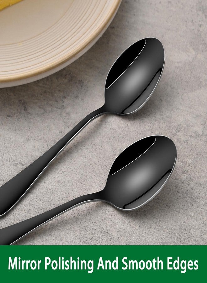 DEHOV 5.5 Inch Black Small Teaspoons,Set Of 8 Stainless Steel Coffee Spoons,Black Mini Spoons For Dessert,Cake,Durable Demitasse Spoon - Image 4