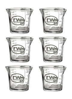 Rattleware Rattleware Espresso Shot Glass Pitcher – Double Spouted Genuine Barista Measuring Cup with Graduations in Ml & Oz – High-Volume, Commercial-Grade for Swift Espresso Pouring & Precision (3 Oz, 6-Pc) 