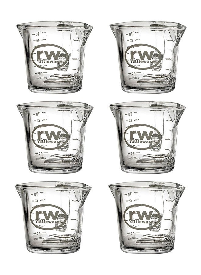 Rattleware - Rattleware Premium 3 Oz Measuring Espresso Shot Glass durable and perfect for bar carts and gatherings Designed for precision as espresso shot cups and an espresso measuring cup (3 Oz, 6-Pc) - Image 1