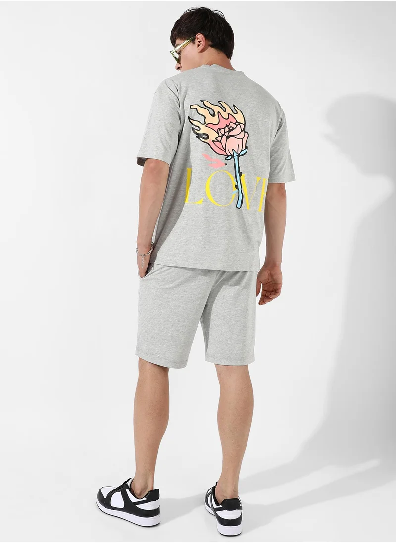 Campus Sutra Burning Rose Co-Ord Set